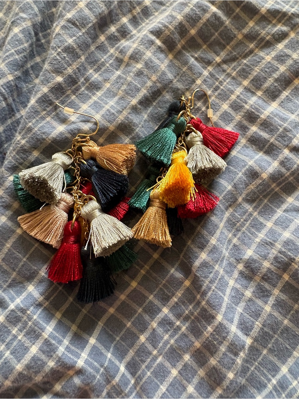Multi-Color Tassel Drop Earrings - Vibrant Festival Style